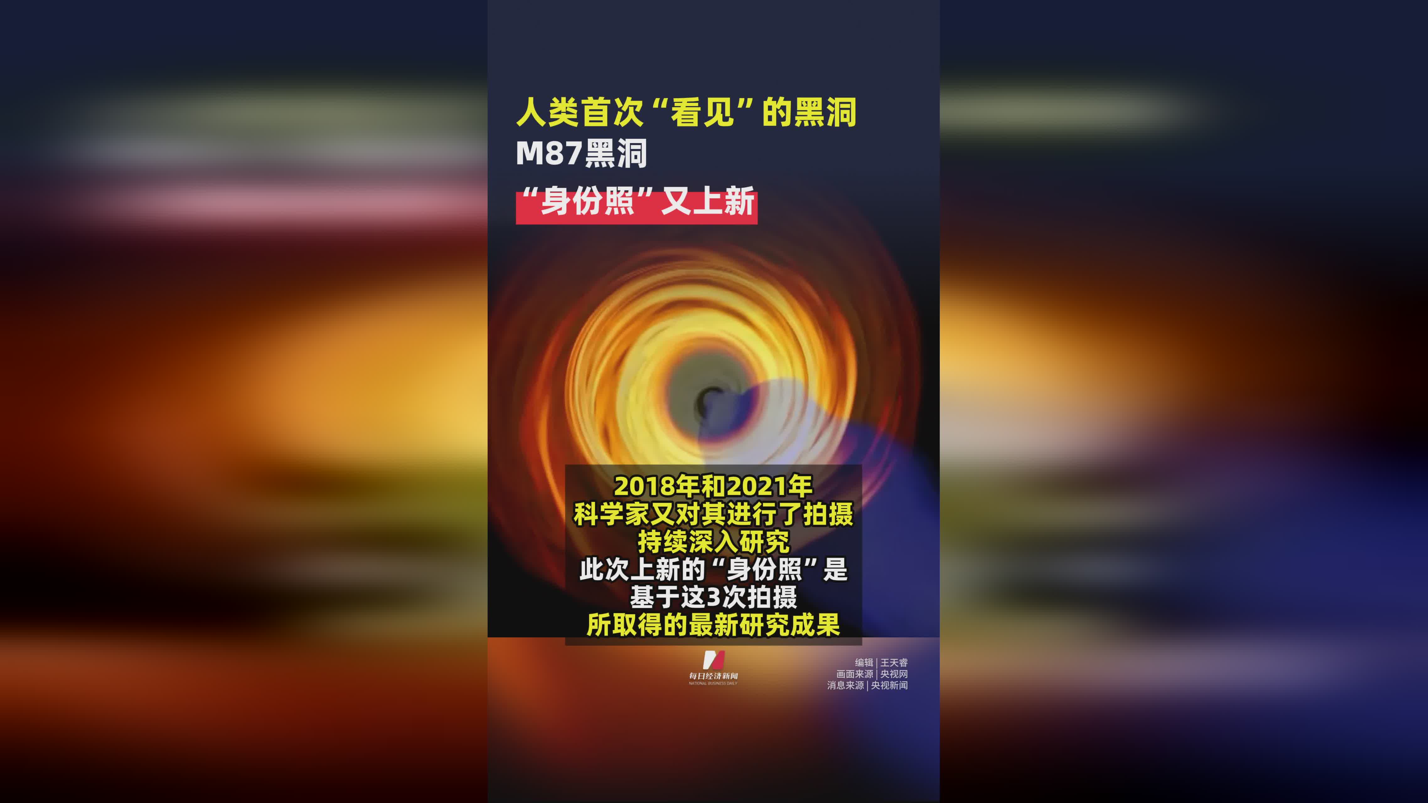 M87黑洞新影像：人类首次“看见”的黑洞再展真容