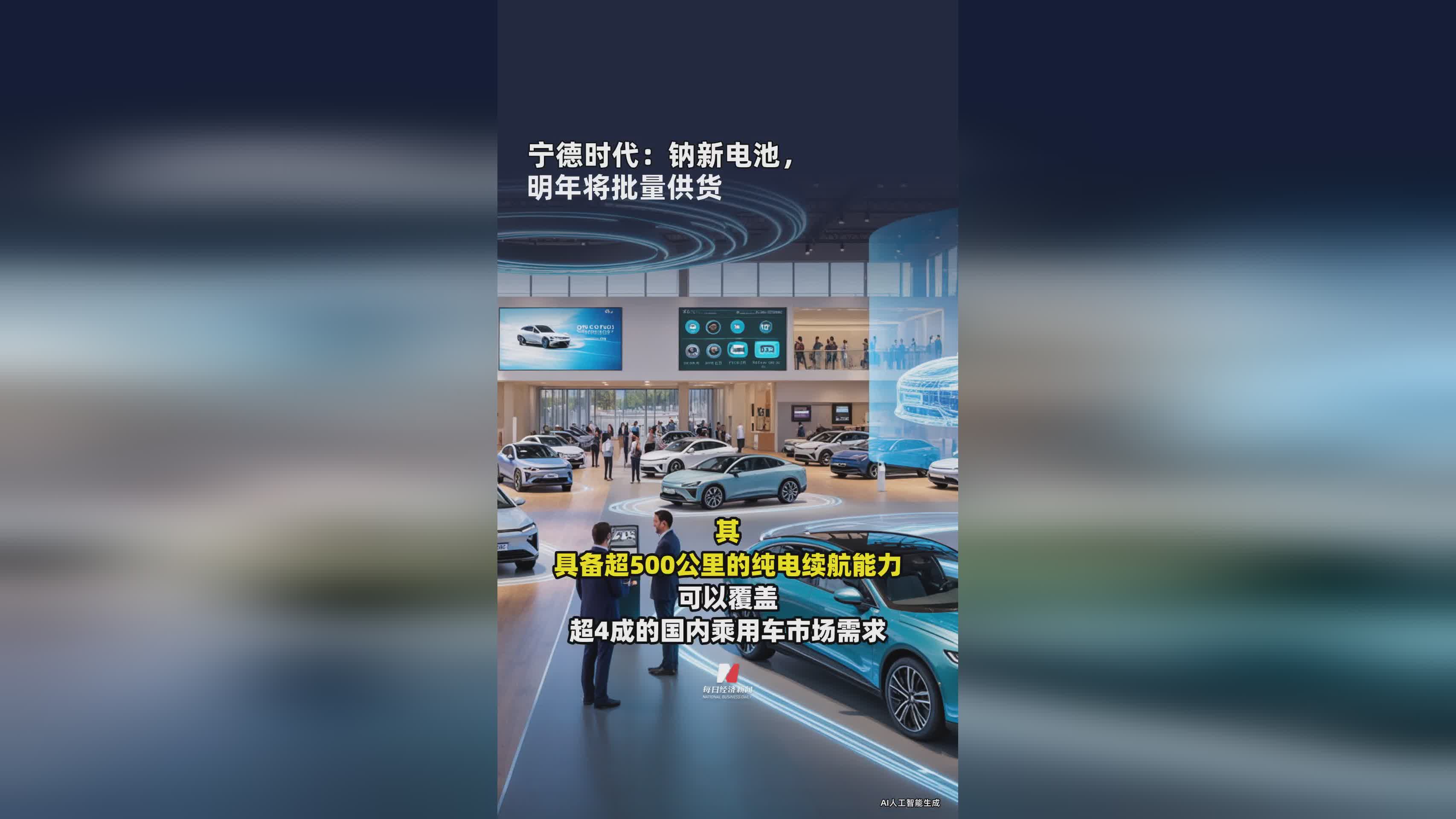宁德时代钠离子电池即将量产，明年开启批量供货