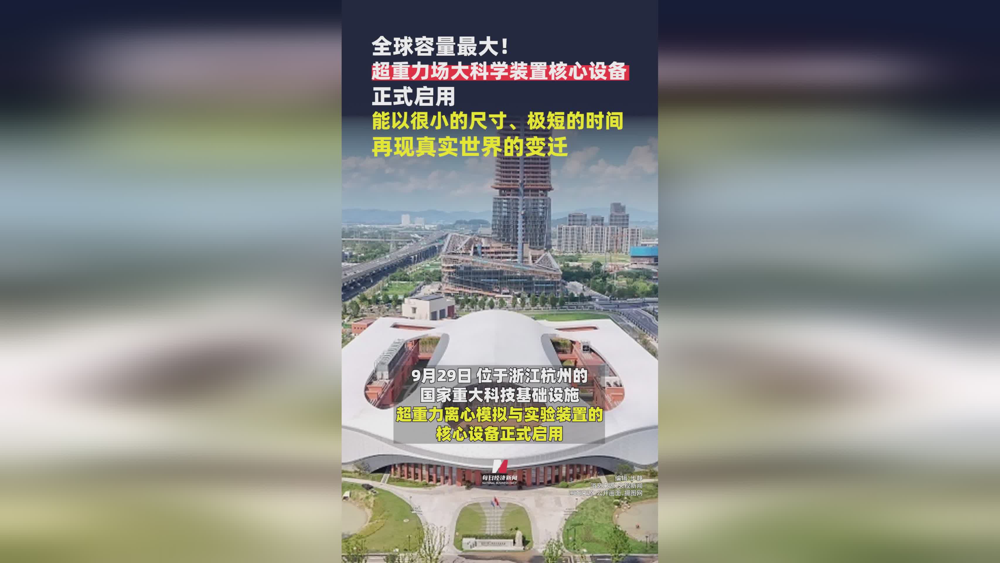全球最大容量！超重力场大科学装置核心设备正式投入使用