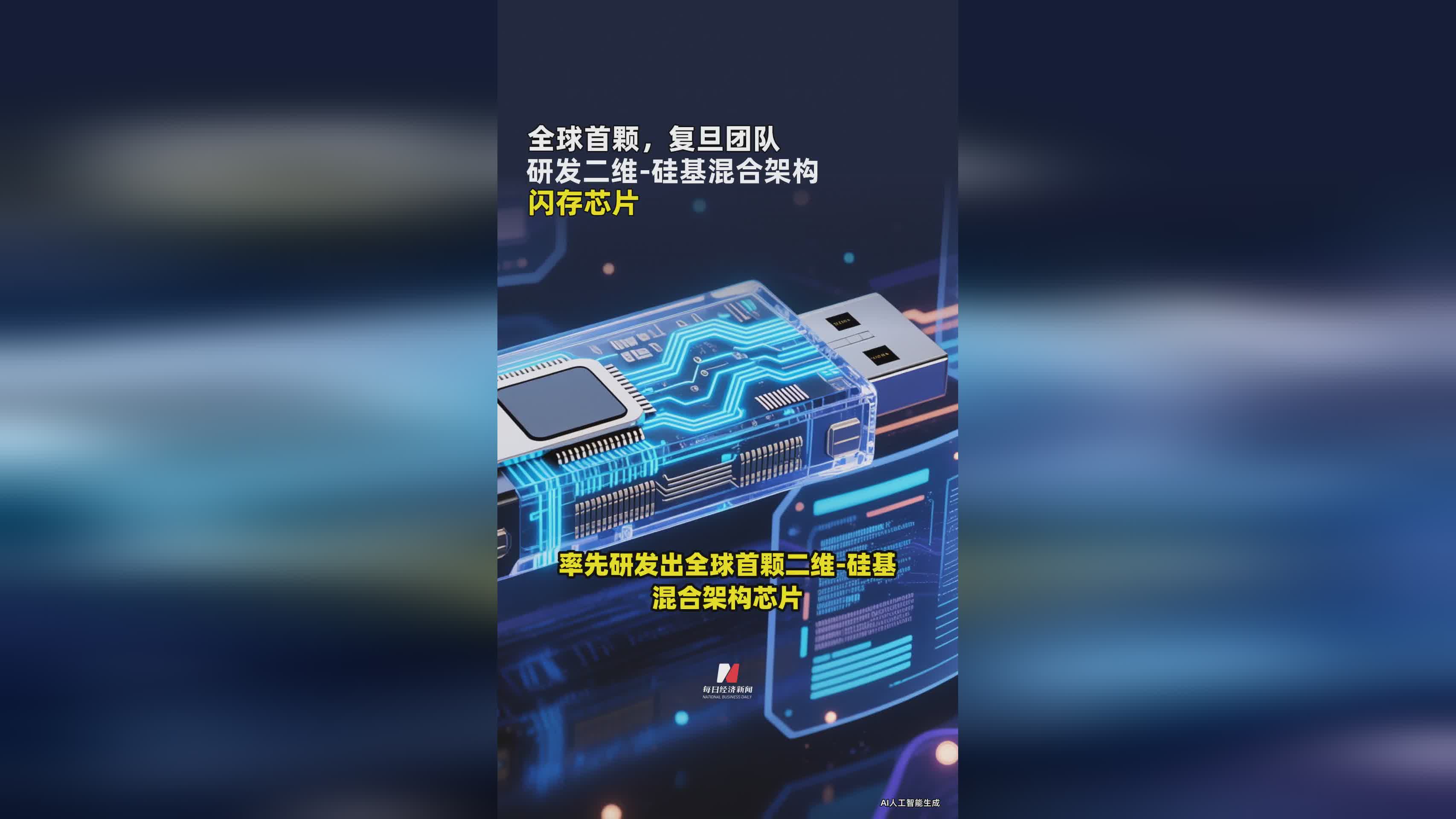 全球首创！复旦团队成功研发二维-硅基混合架构闪存芯片