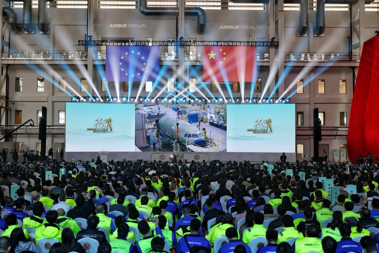 空客天津第二条A320总装线启用，加速迈向月产75架目标