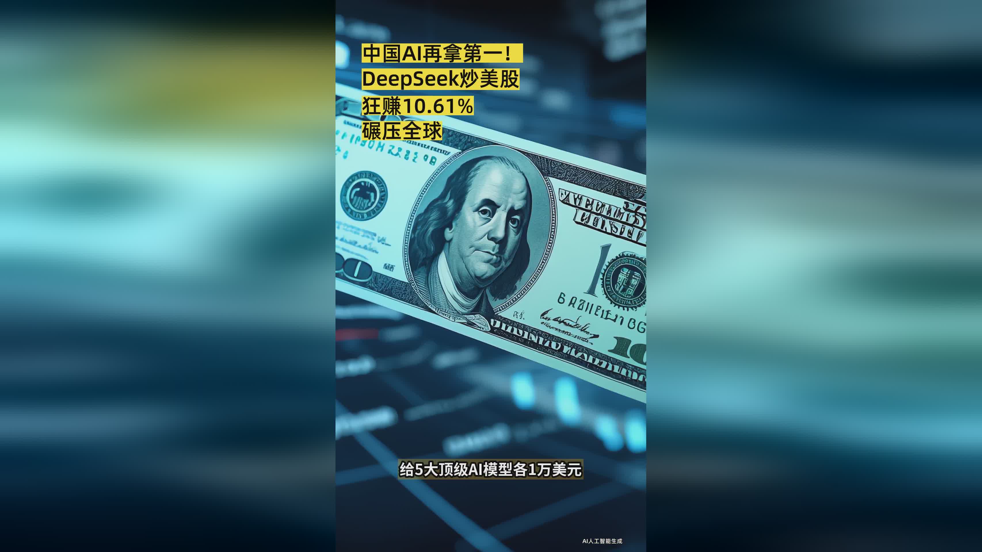 中国AI再创辉煌！DeepSeek美股投资狂揽10.61%收益 领跑全球