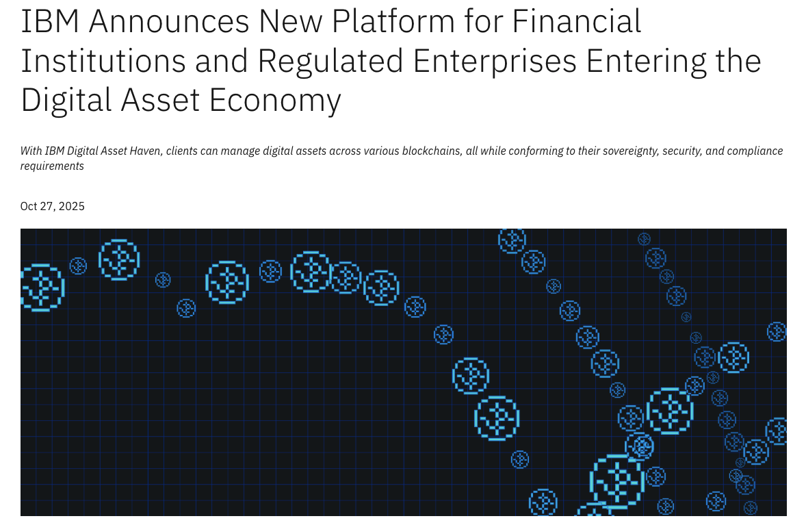 IBM进军加密金融：推出全栈服务助力数字资产热潮