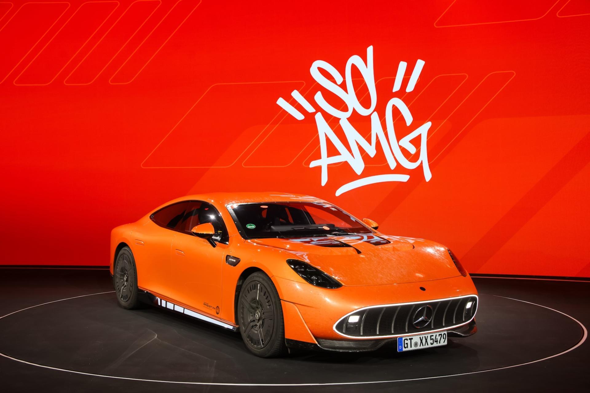 奔驰AMG GT XX概念车中国首秀 2026年量产轴向磁通电机等黑科技