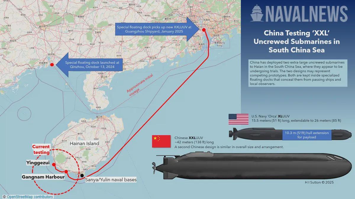 美媒曝9.3阅兵后解放军南海部署全球最大无人潜艇