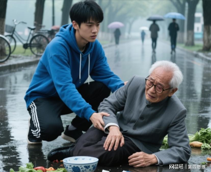 男大学生扶摔倒大爷被讹，法院判罚55万，毕业时竟看到了大爷