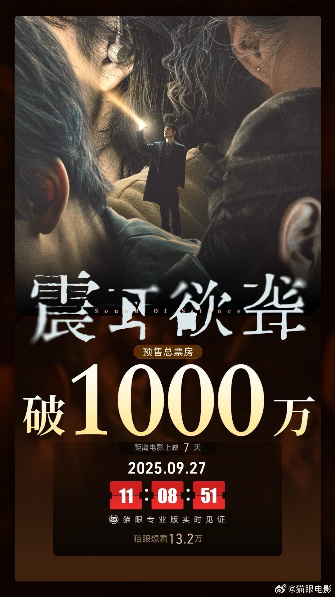 电影《震耳欲聋》映前7天票房破千万，预售表现强劲