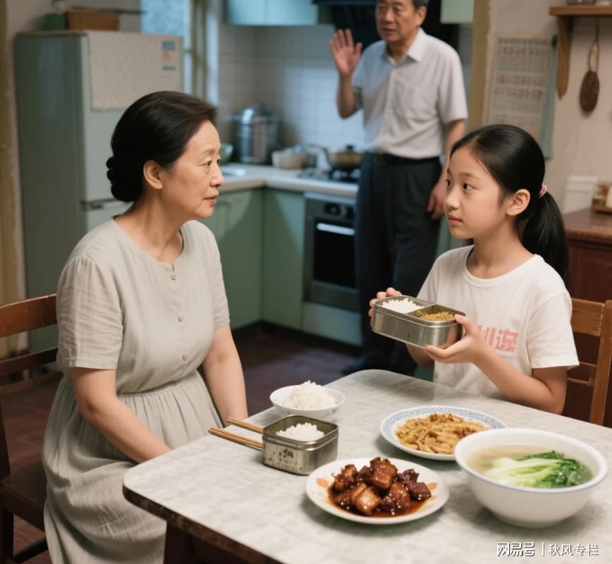 继父把剩饭菜给我，我着急吃下，因为我妈把500万密钥藏在饭盒底