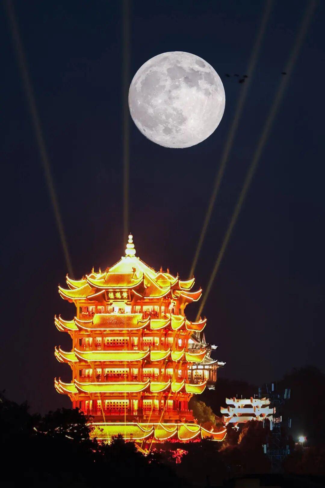 湖北中秋超级月亮