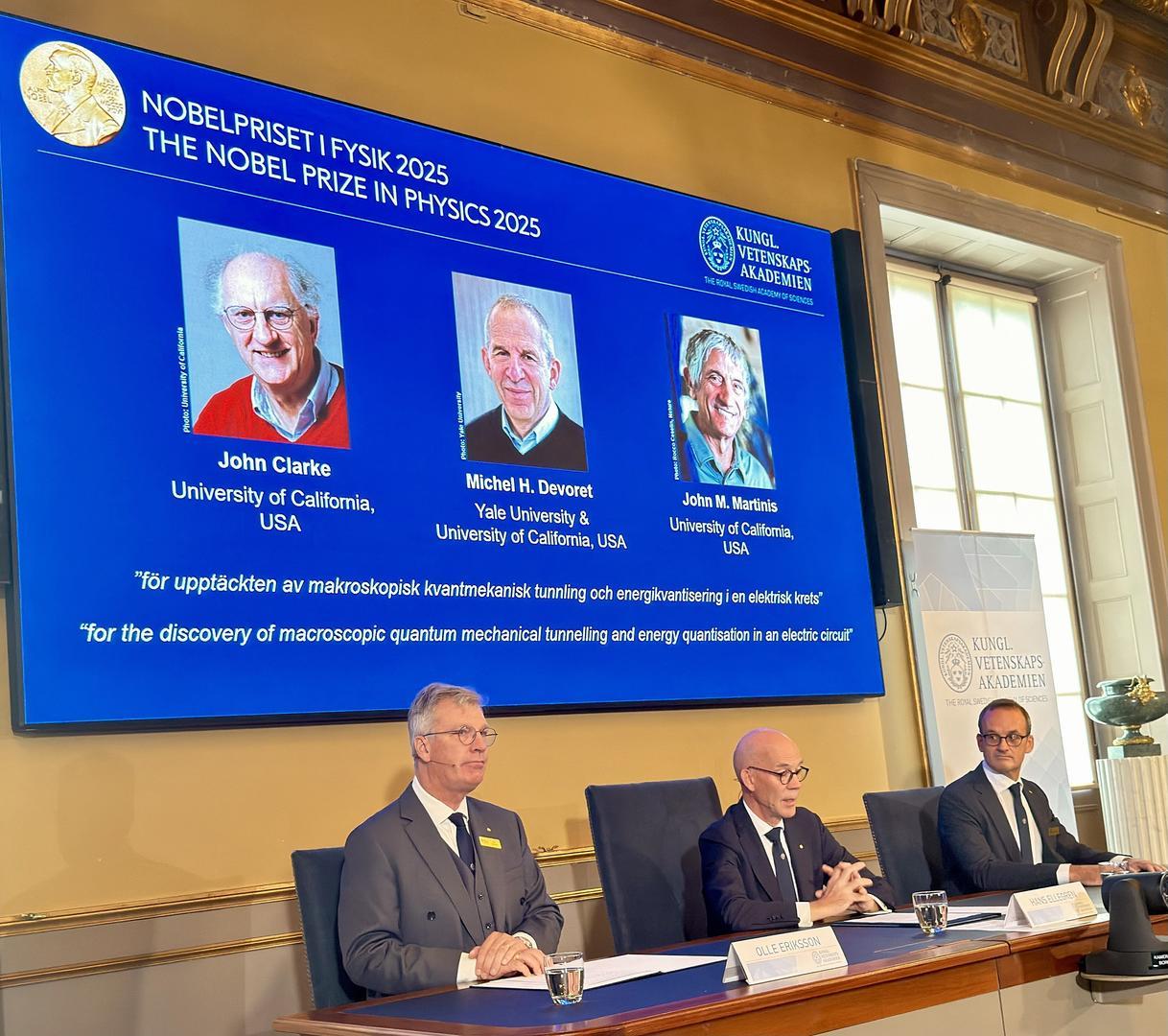 2025诺贝尔物理学奖揭晓：英法美三国科学家共享殊荣