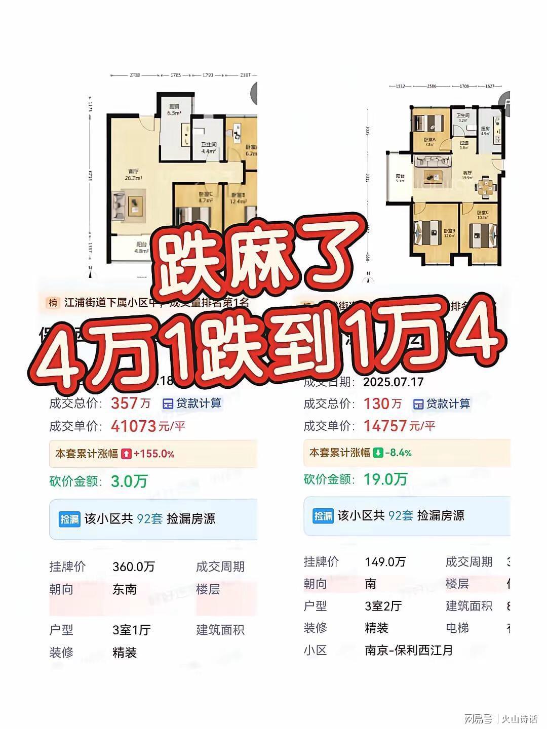 南京保利西江月房价暴跌70%！业主血本无归，楼市真相揭秘