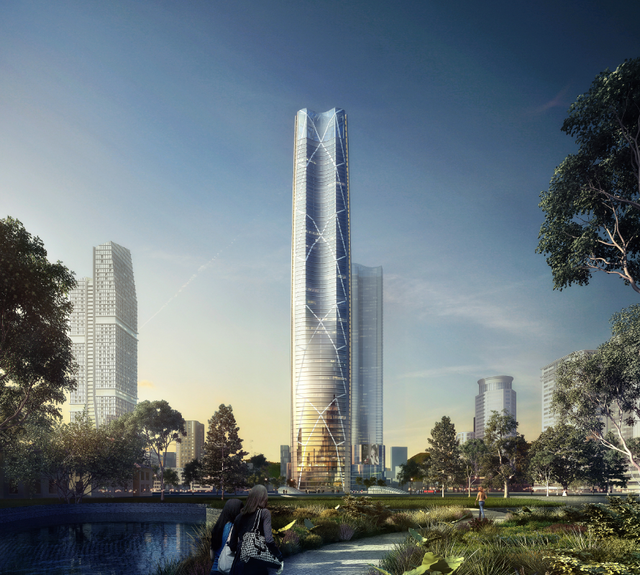 昆明407米第一高楼‘春之眼’封顶悬念：曲折命运与未来展望