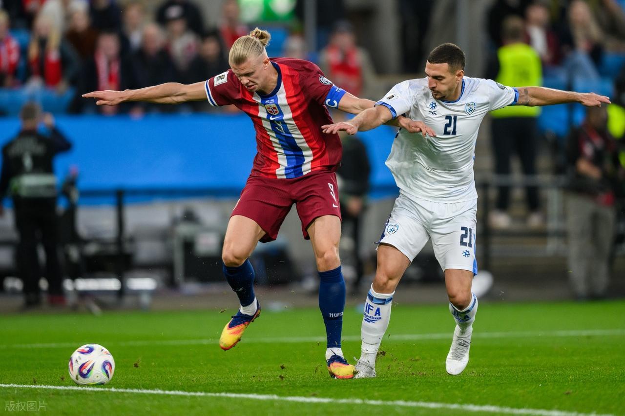 25岁哈兰德世预赛上演帽子戏法 获评9.1分全场瞩目