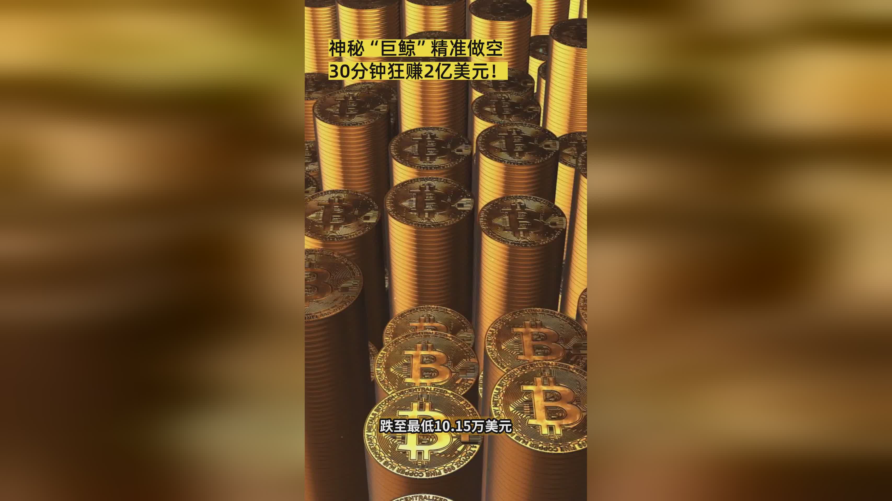 金融市场惊现神秘“巨鲸”：30分钟精准做空狂揽2亿美元