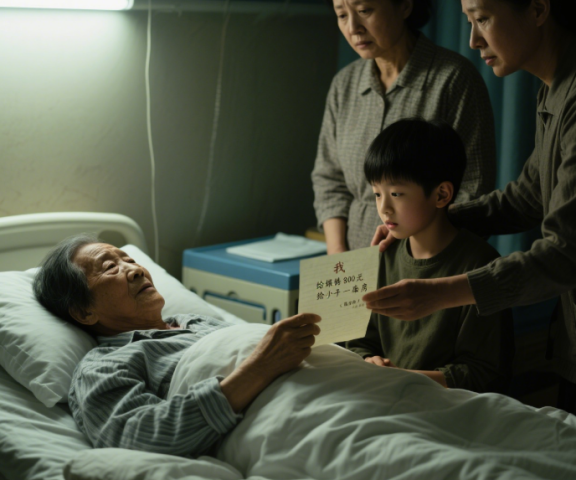 我和保姆搭伙过26年，临终给她800块给儿子1套房，保姆取钱时愣住