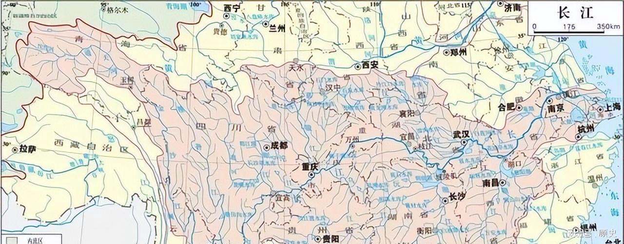 清朝长江江面宽度示意图