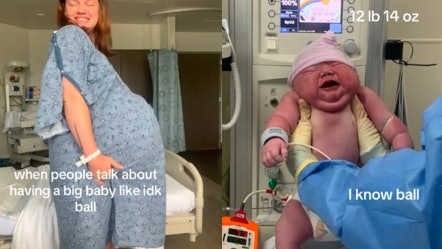 美国母亲诞下5.8公斤巨婴创纪录，网友笑问：自己走出来的？