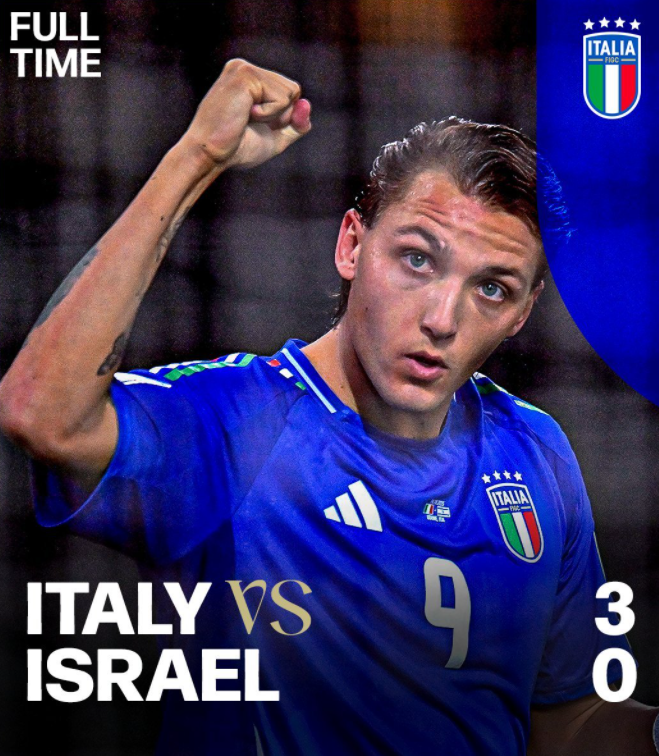 26岁神锋梅开二度！意大利世预赛5连胜，仍居小组次席