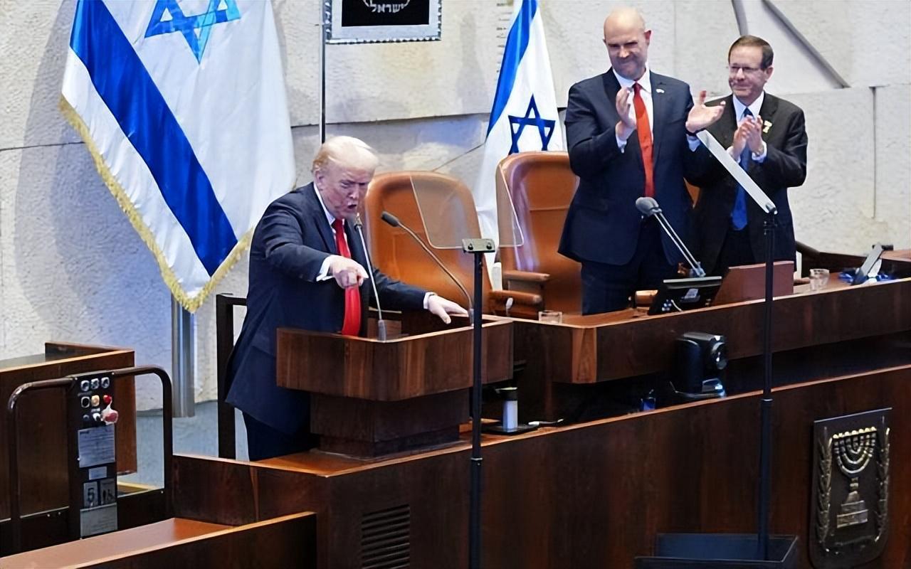 川普以色列议会演讲：宣布中东和平曙光，承诺重建加沙