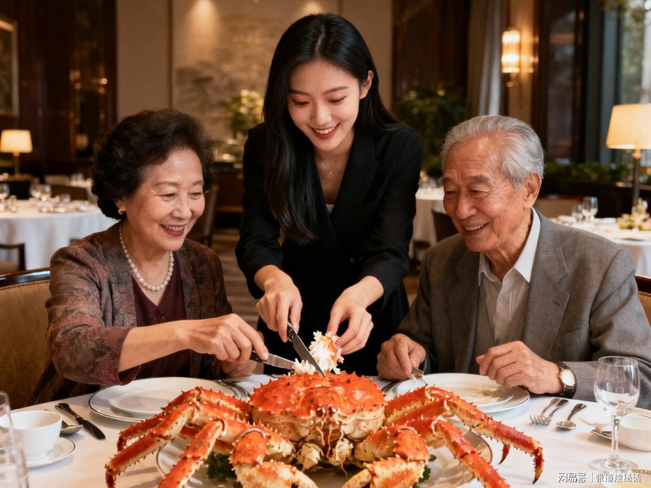 我请公婆吃帝王蟹,结账被告知,姑妈把她孙子12万的满月酒记我账上