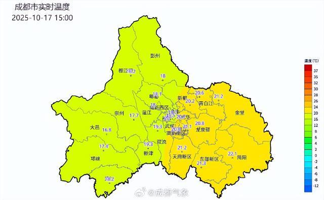成都气温骤降！下周一最低将跌至10℃