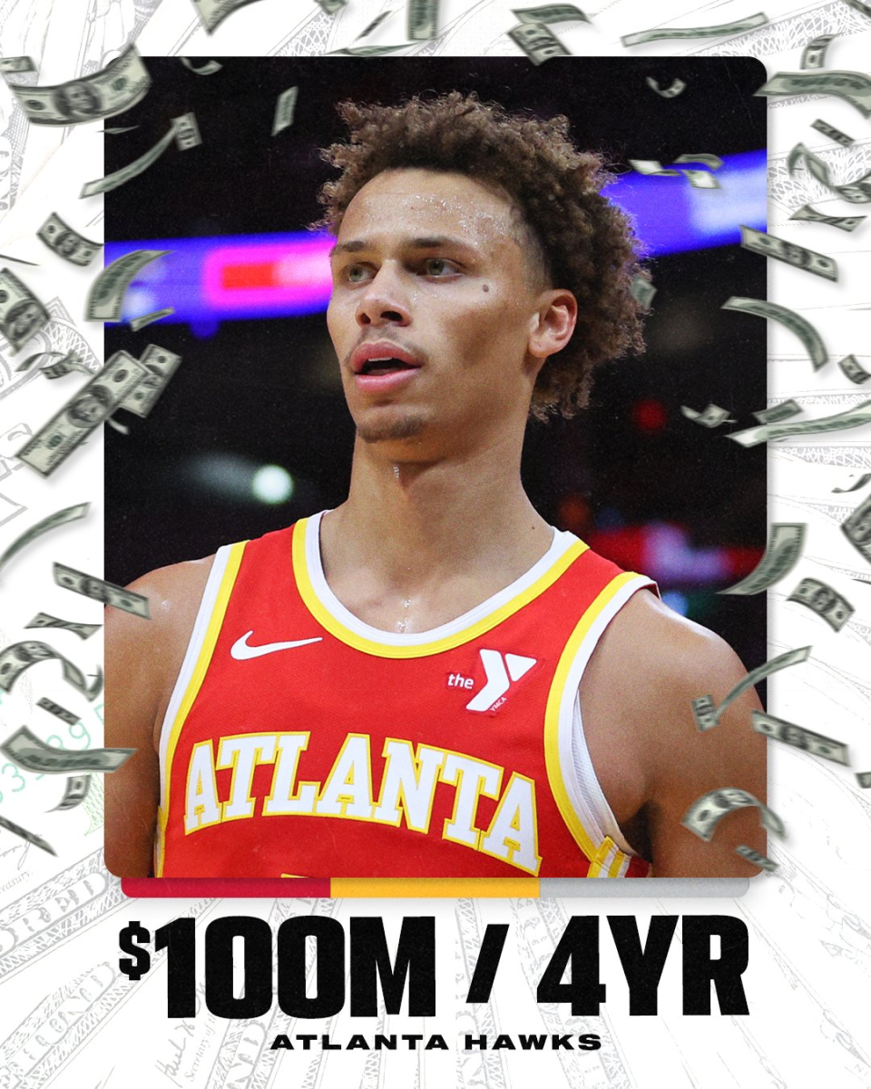 4年1亿美元！丹尼尔斯续约老鹰 荣膺进步最快球员+最佳一防