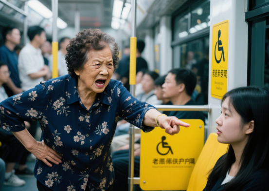 大婶怒骂拒让座女子,10天后孙女保研资格公布,导师到访她哭求挽回