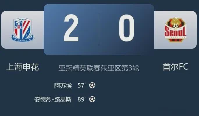 2-0！亚冠赛场上海申花力克韩国劲旅，中超独苗强势崛起