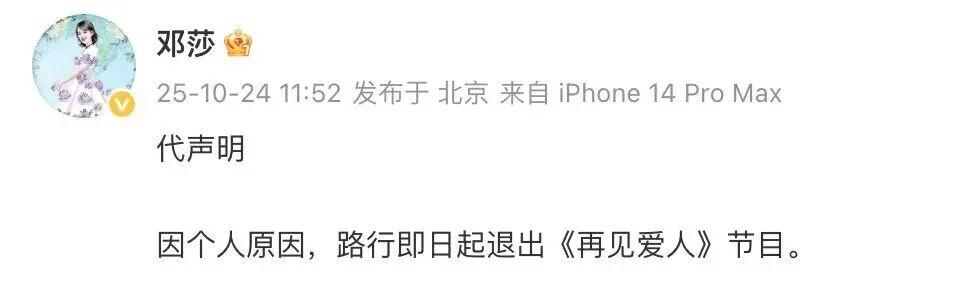 邓莎丈夫退出《再见爱人5》引热议，被指行贿近千万辞任高管