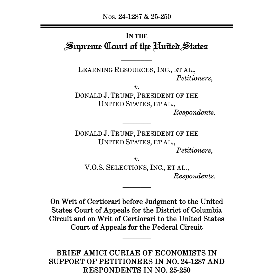 近50位经济学家联名呼吁：推翻特朗普多数关税政策