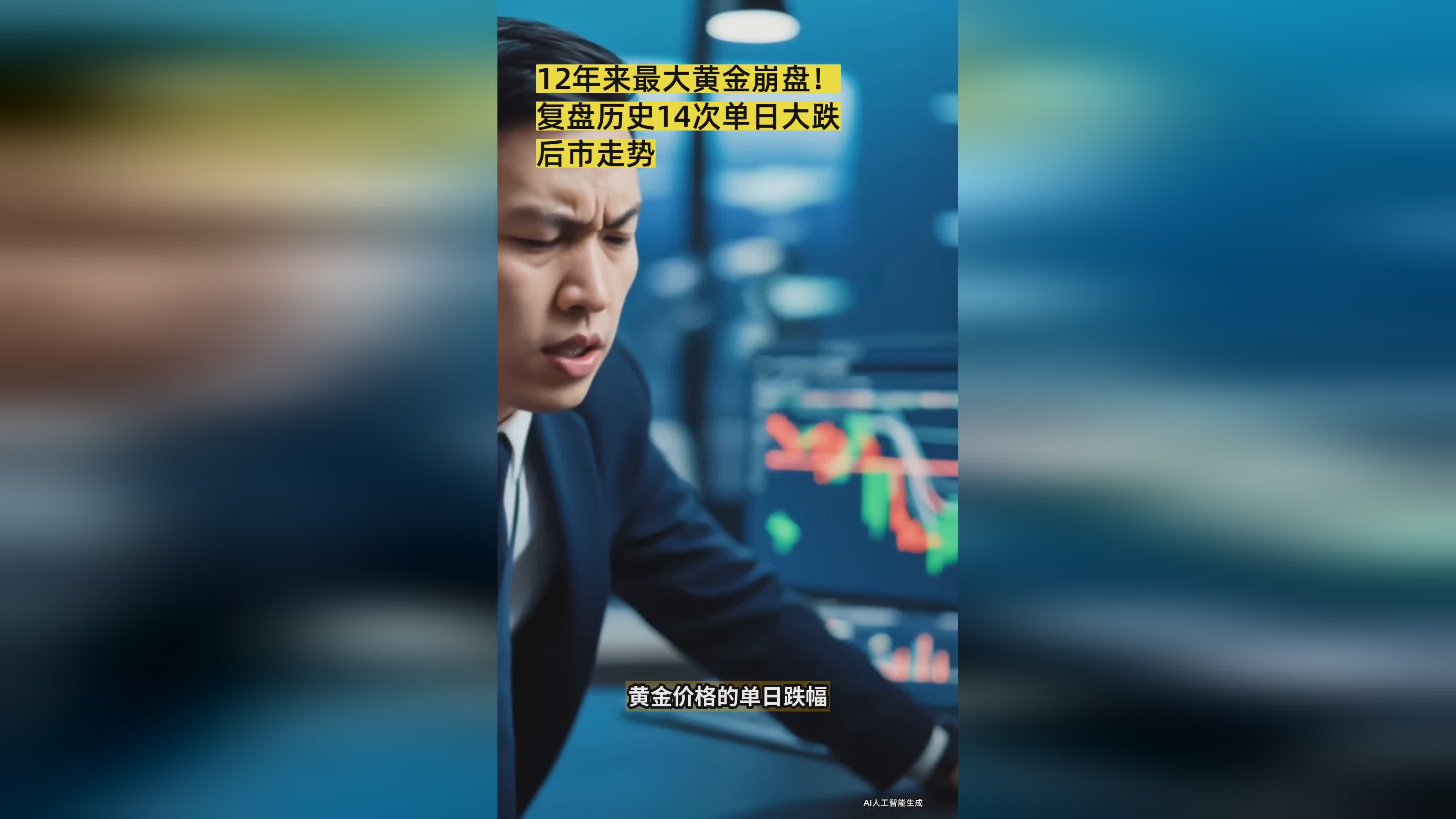 12年最大黄金暴跌！历史14次单日大跌复盘与后市展望