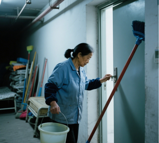 保洁阿姨睡办公楼2年，经理查看监控愣住，隔天给她发30万奖金