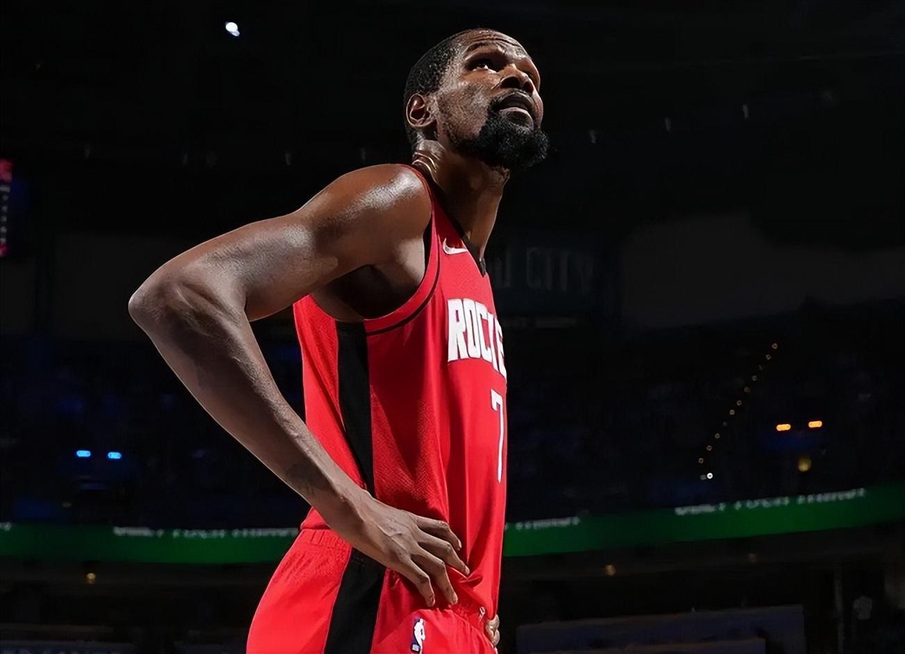 双加时1分+4分惜败！杜兰特37岁高龄苦撑，火箭争冠路艰难