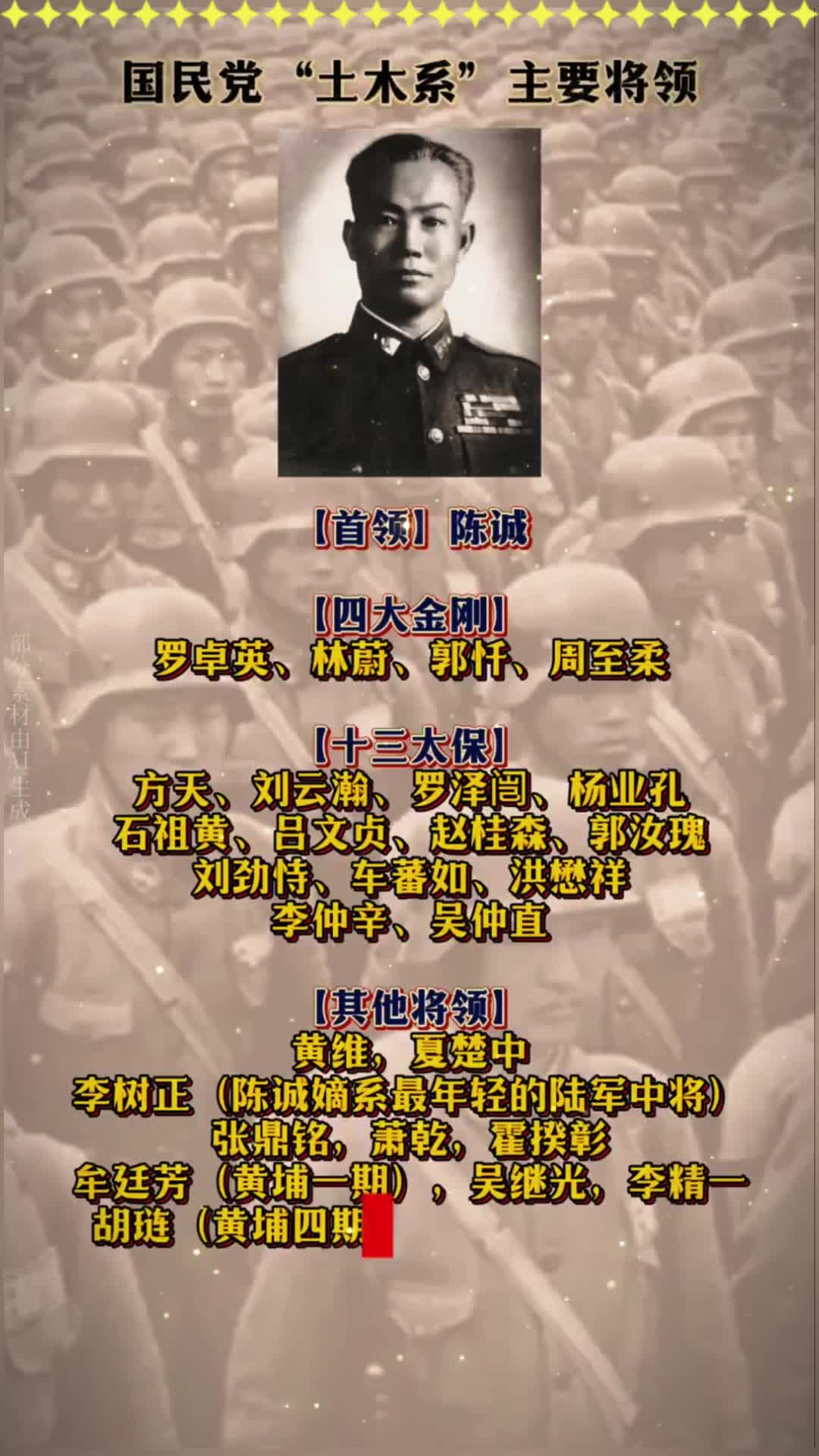 国民党土木系揭秘：陈诚四大金刚与十三太保的权力版图