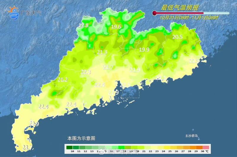 广东31日起降温2-4℃，多地迎分散小雨天气