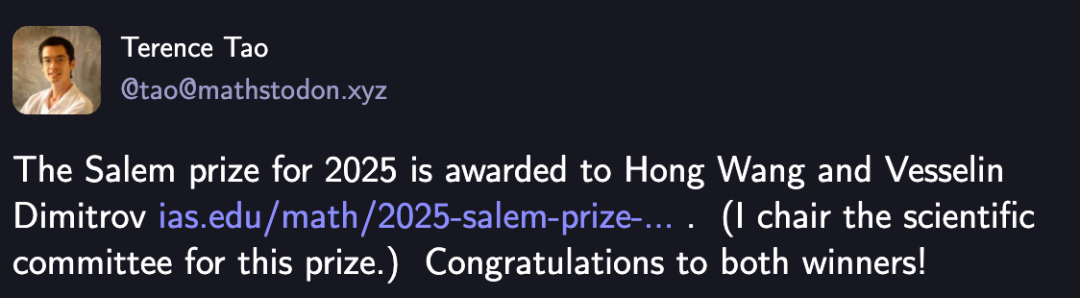 广西90后女数学家王虹斩获塞勒姆奖，127页论文攻克数学难题