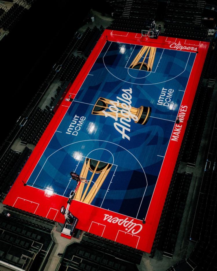 快船官宣NBA杯主场地板就绪，明日迎战鹈鹕蓄势待发