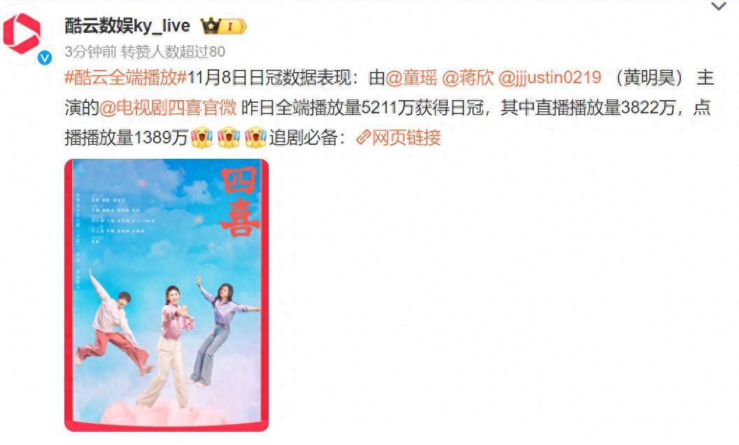 《四喜》热播，蒋欣童瑶主演却遭63岁女配抢镜