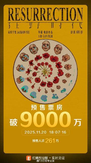《狂野时代》预售票房突破9000万大关，市场反响热烈