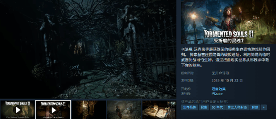 《受折磨的灵魂2》今日发售！性感黑丝女主勇闯邪教庄园救妹