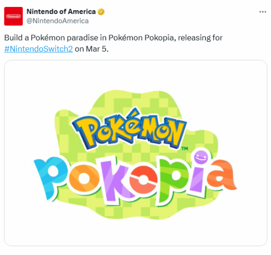 《宝可梦》新作《宝可梦Pokopia》3月5日登陆Switch2，玩法大揭秘