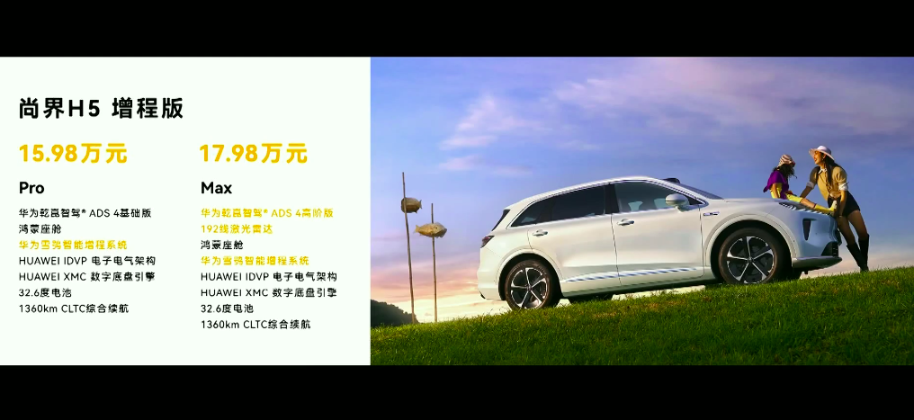 鸿蒙智行尚界H5上市，15.98万起售成最便宜车型