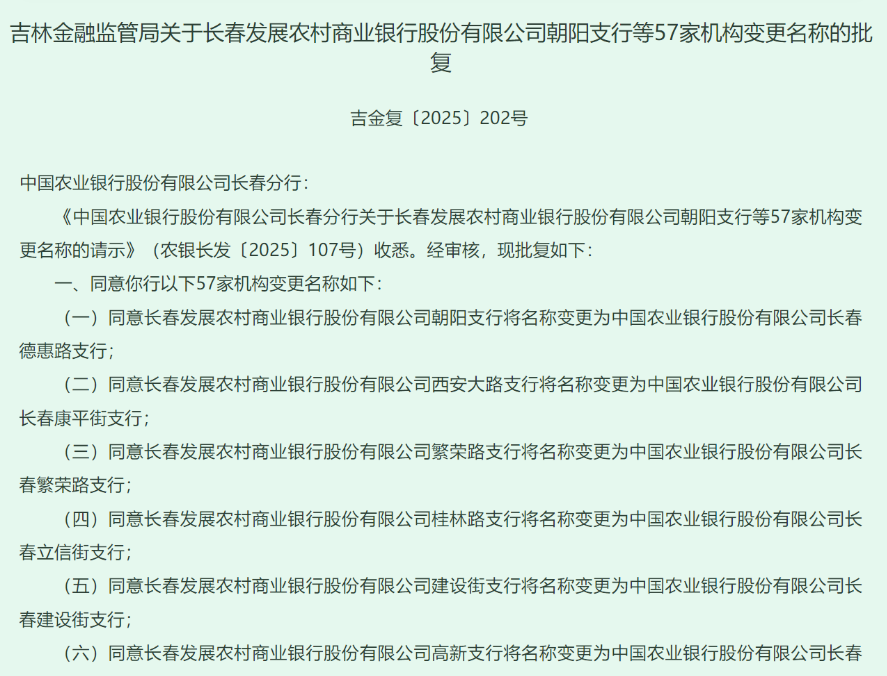 有农商行回归农行！农业银行罕见接收7家农商行、农信社及3家村行