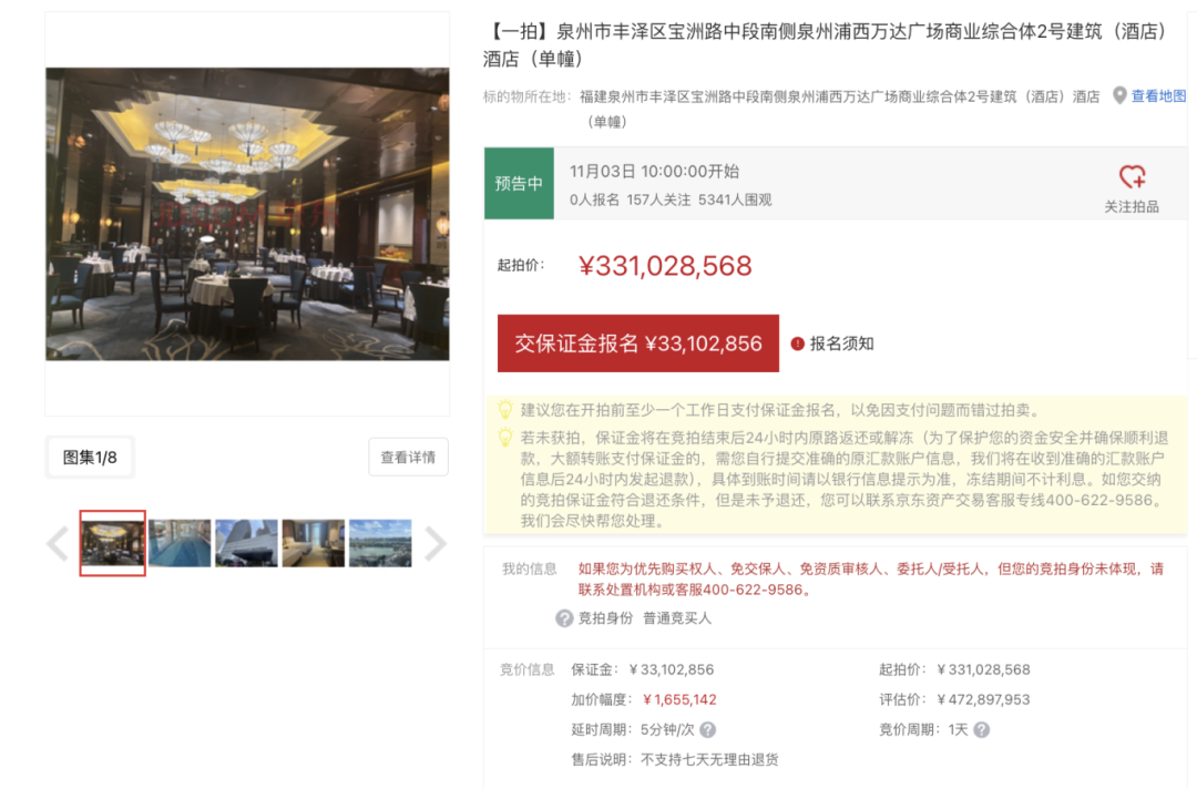 3.31亿起拍！富力万达文华酒店现身法拍市场，背后故事揭秘