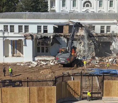 白宫东翼拆除启动：特朗普宴会厅计划进入施工阶段