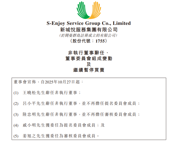 新城悦服务70亿资金违规拆借后，少东家王晓松携两高管辞职