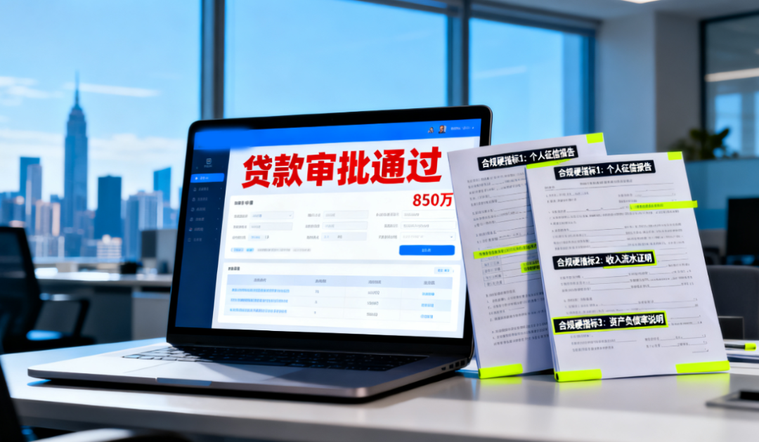 银行贷款拒批与关系无关！掌握3大硬指标，轻松获批850万