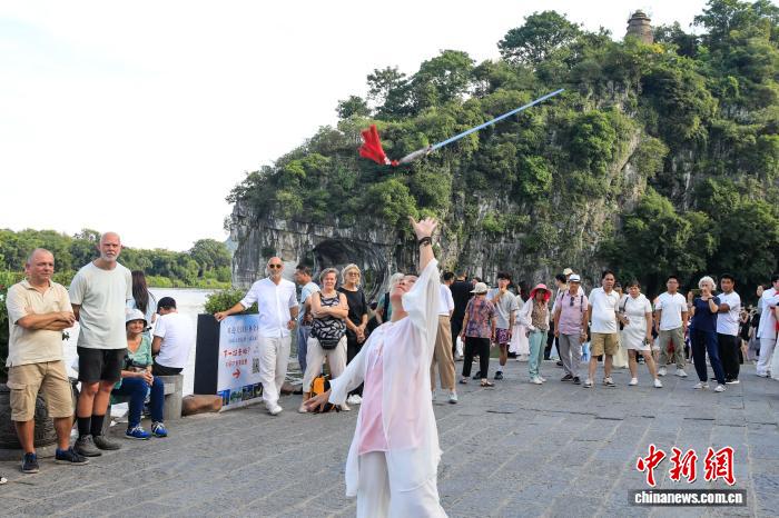 奥地利太极爱好者观看太极剑表演
