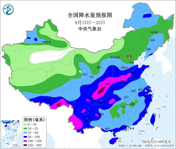 未来十天降雨预测