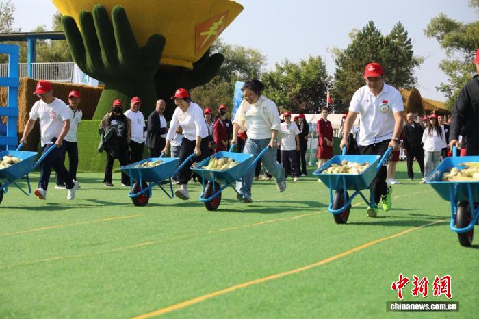 活动现场举行了农民趣味运动会